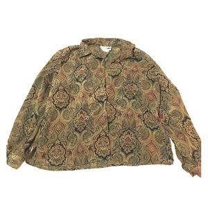 Paisley long sleeve button down